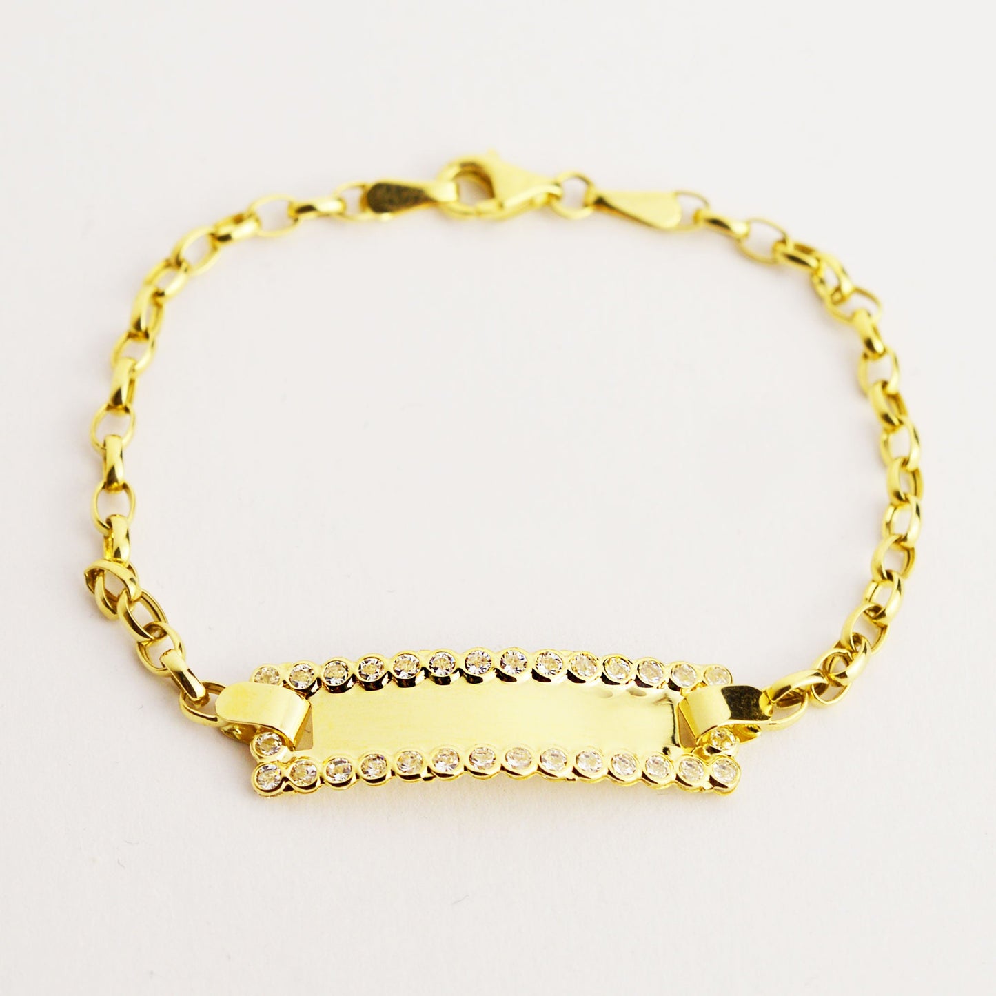 Златна детска гривна с цирконий Yaniko Gold