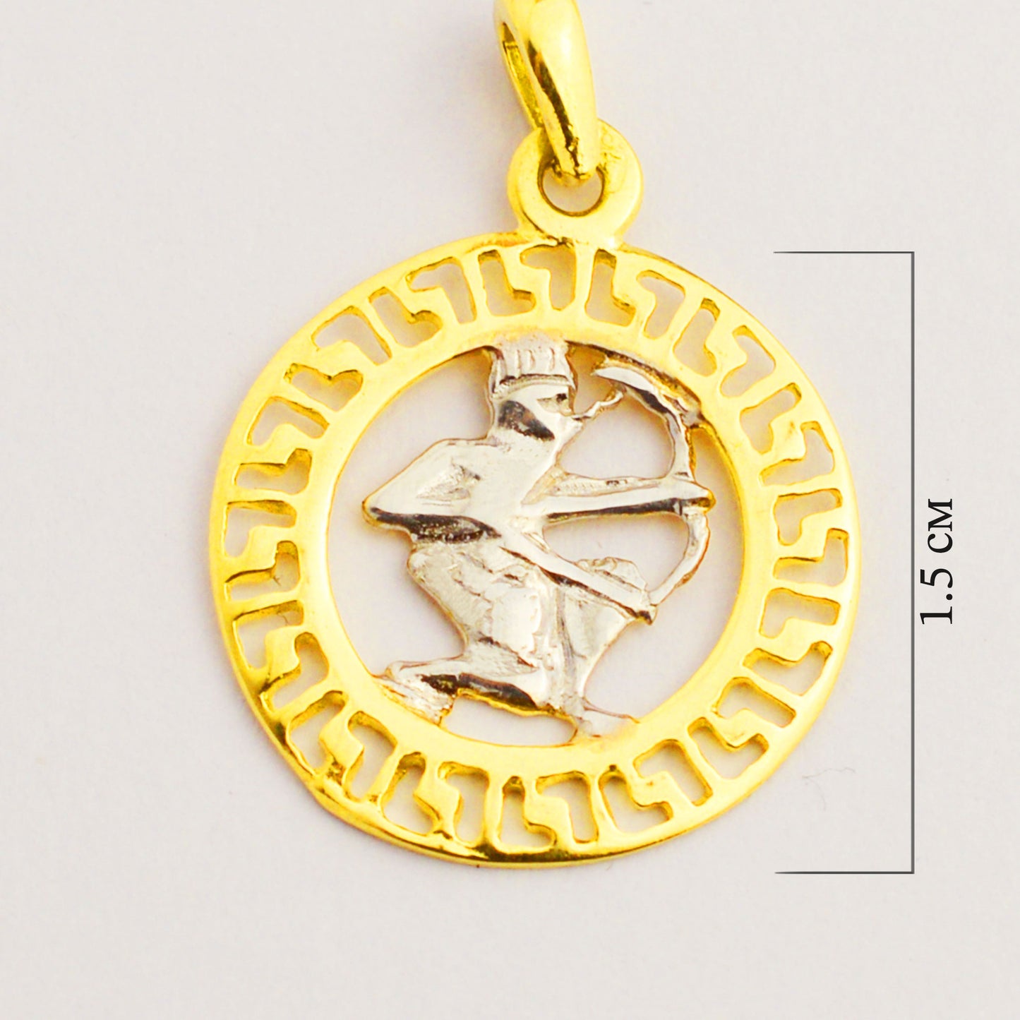 Gold zodiac pendant - Sagittarius