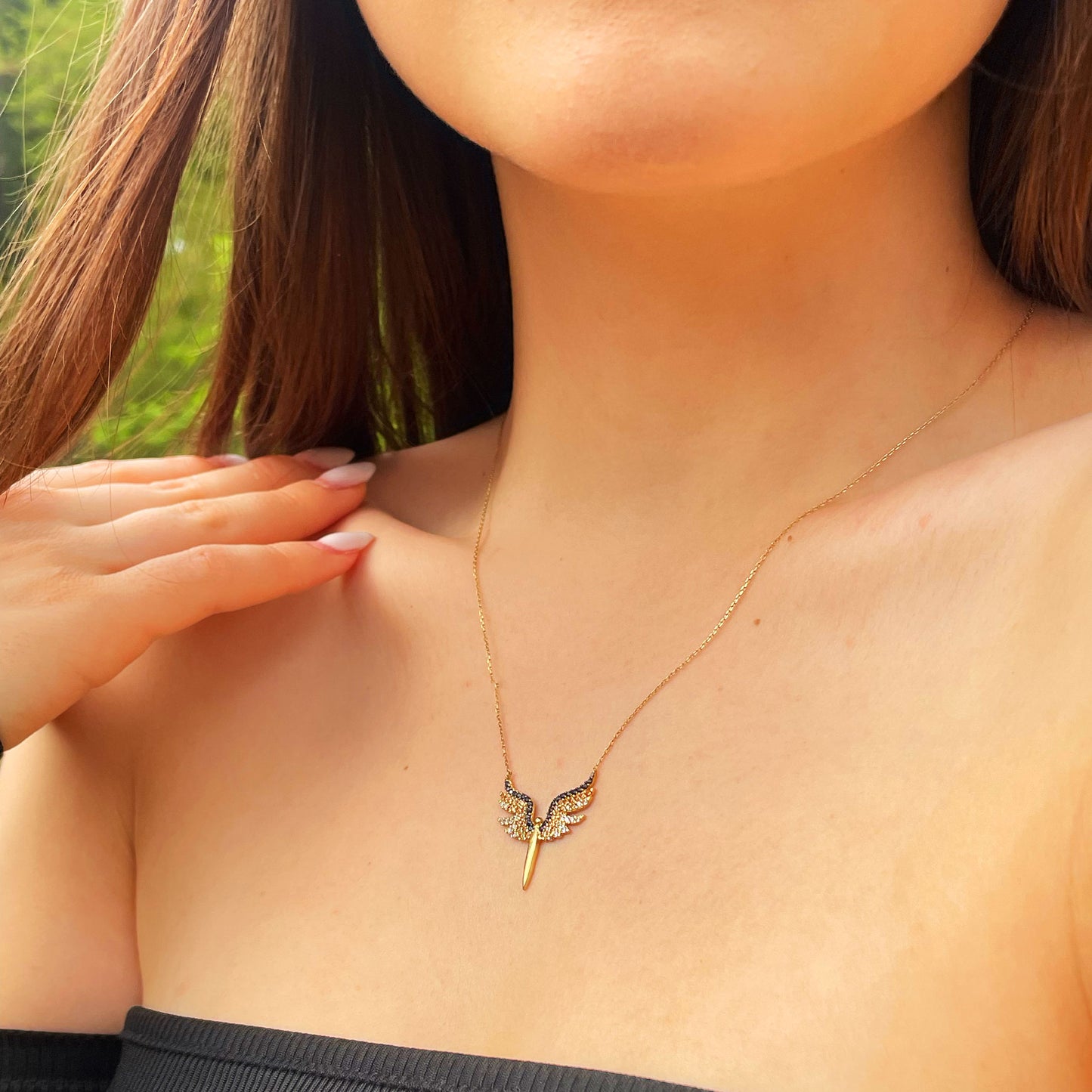 Gold necklace - Phoenix