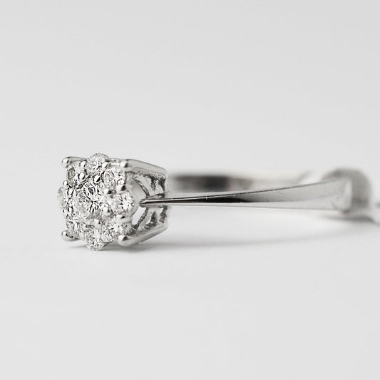 Пръстен от бяло злато и диаманти 0.32ct Yaniko Gold