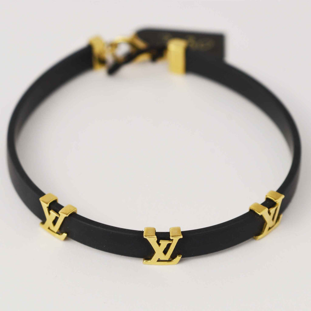 Силиконова златна гривна - "Louis Vuitton"