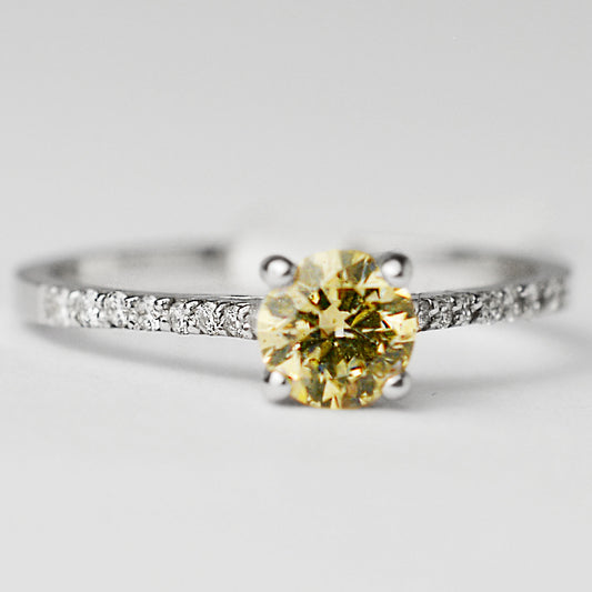 Пръстен от бяло злато и диамант 0.67ct - Yaniko Gold