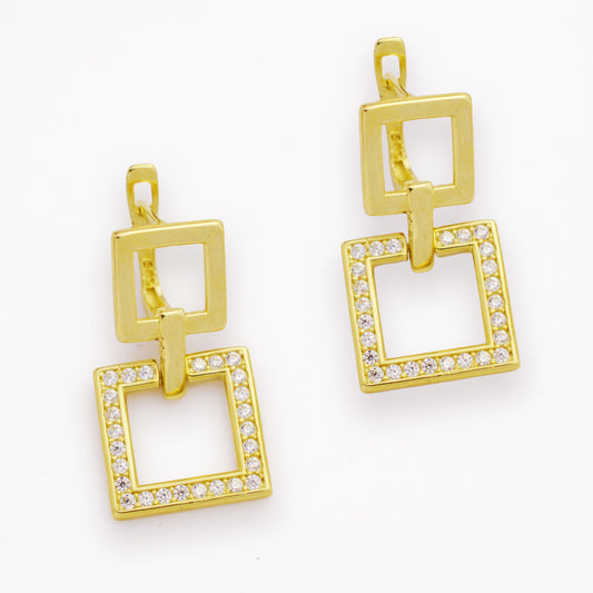 Златни висящи обици (2.5см)