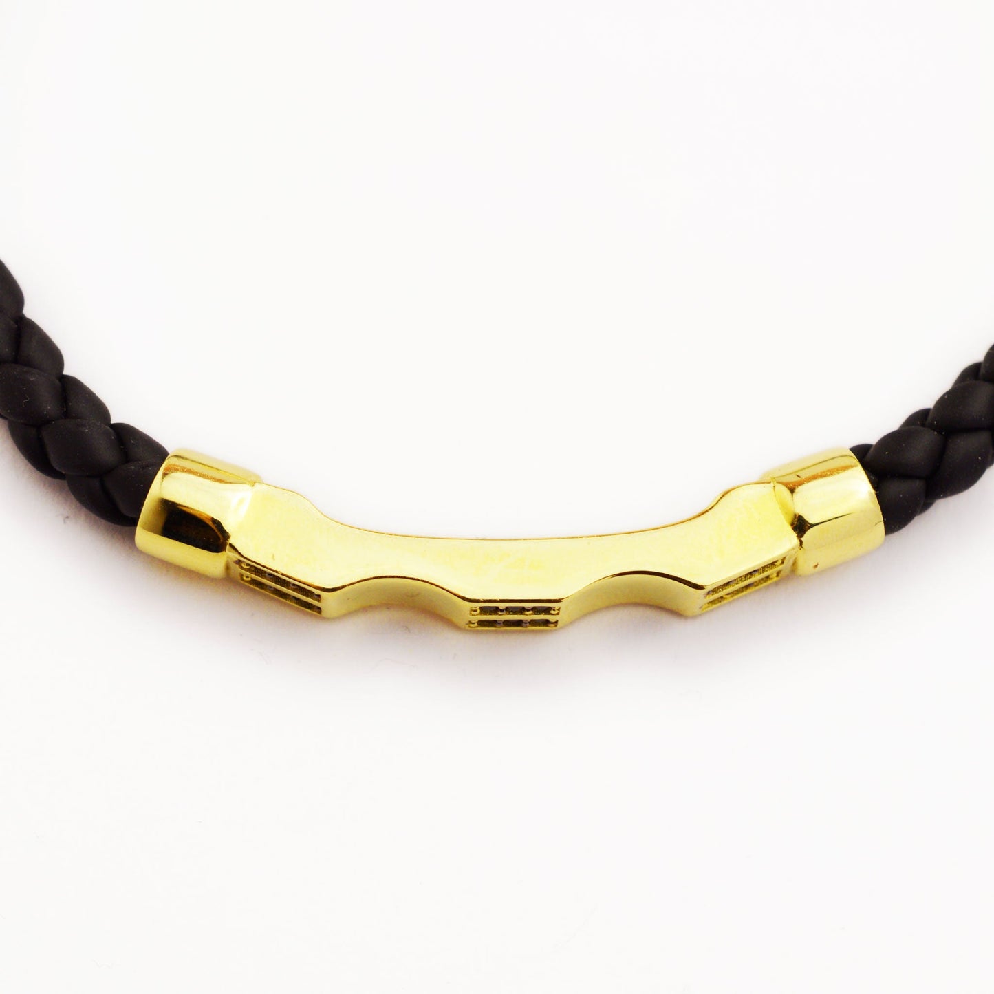 Златна гривна с кожа Yaniko Gold