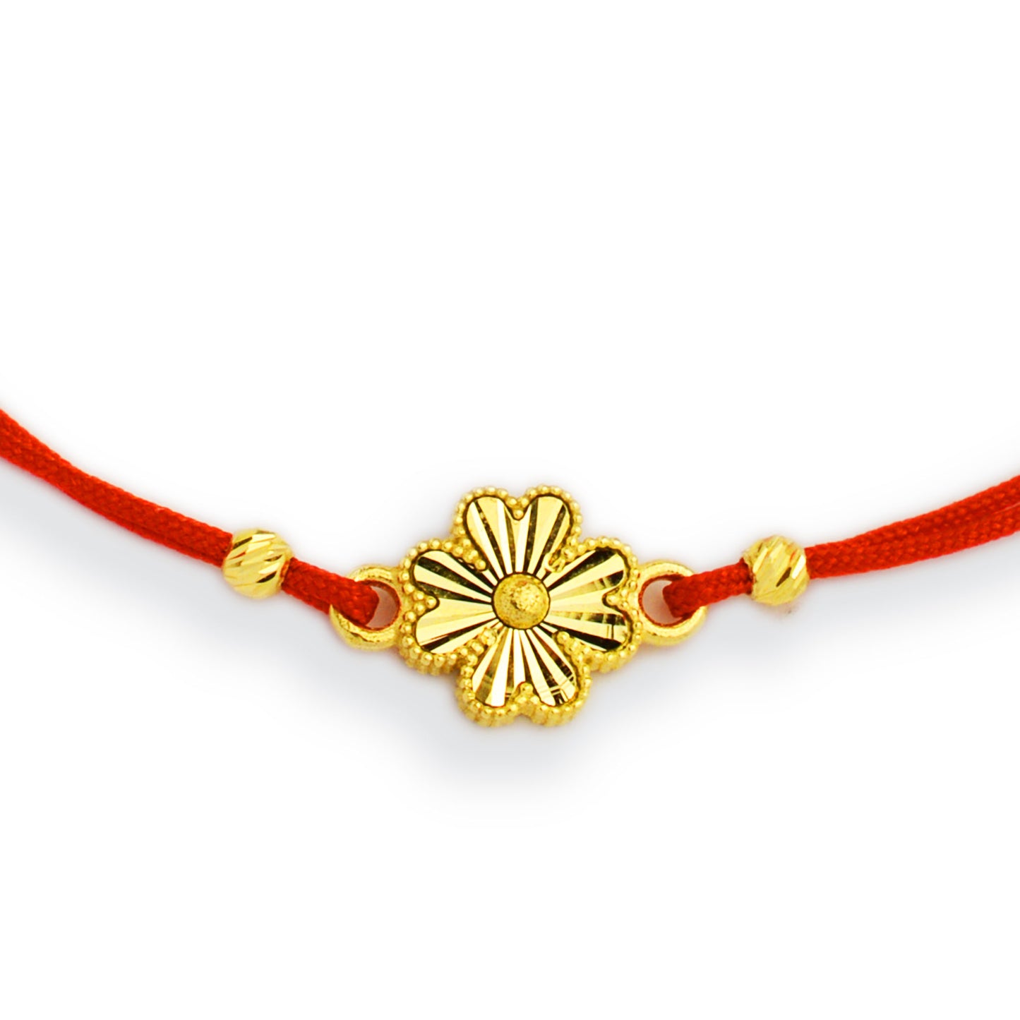Gold on a red thread