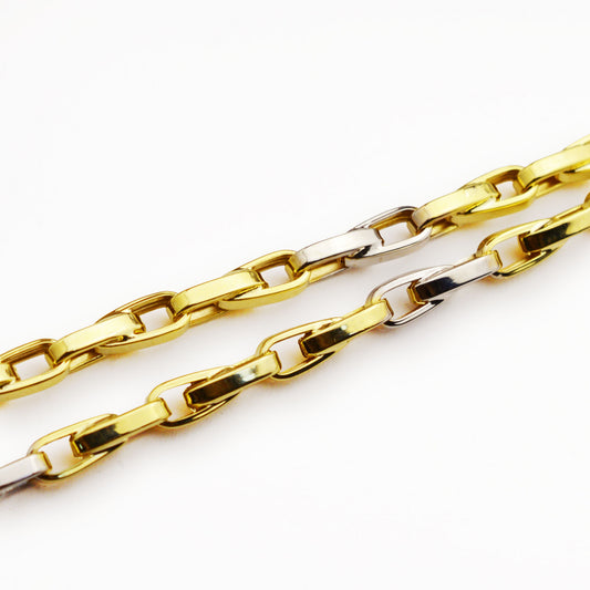 Златен сиджир бяло и жълто злато - Yaniko Gold