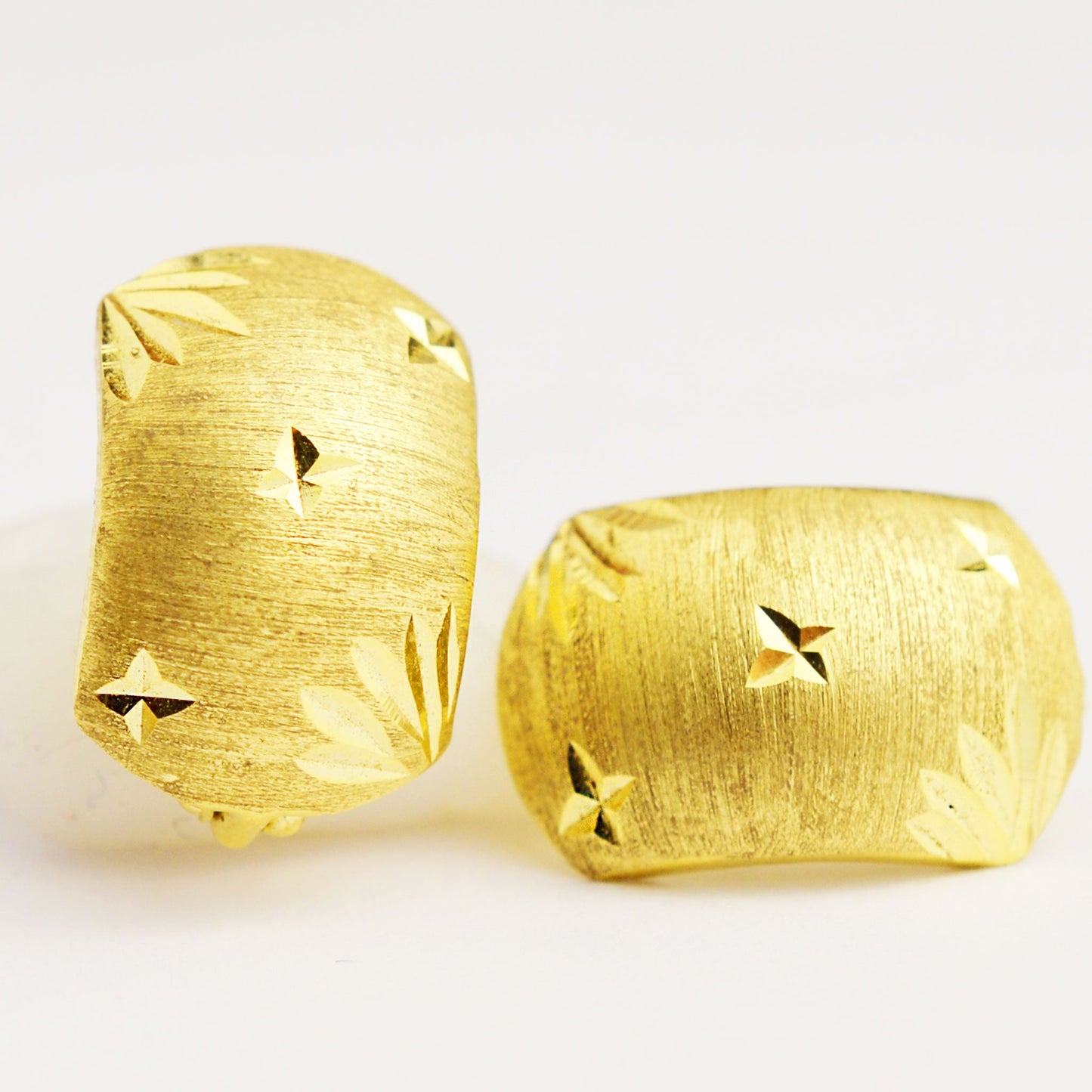 Олекотени големи обеци Yaniko Gold