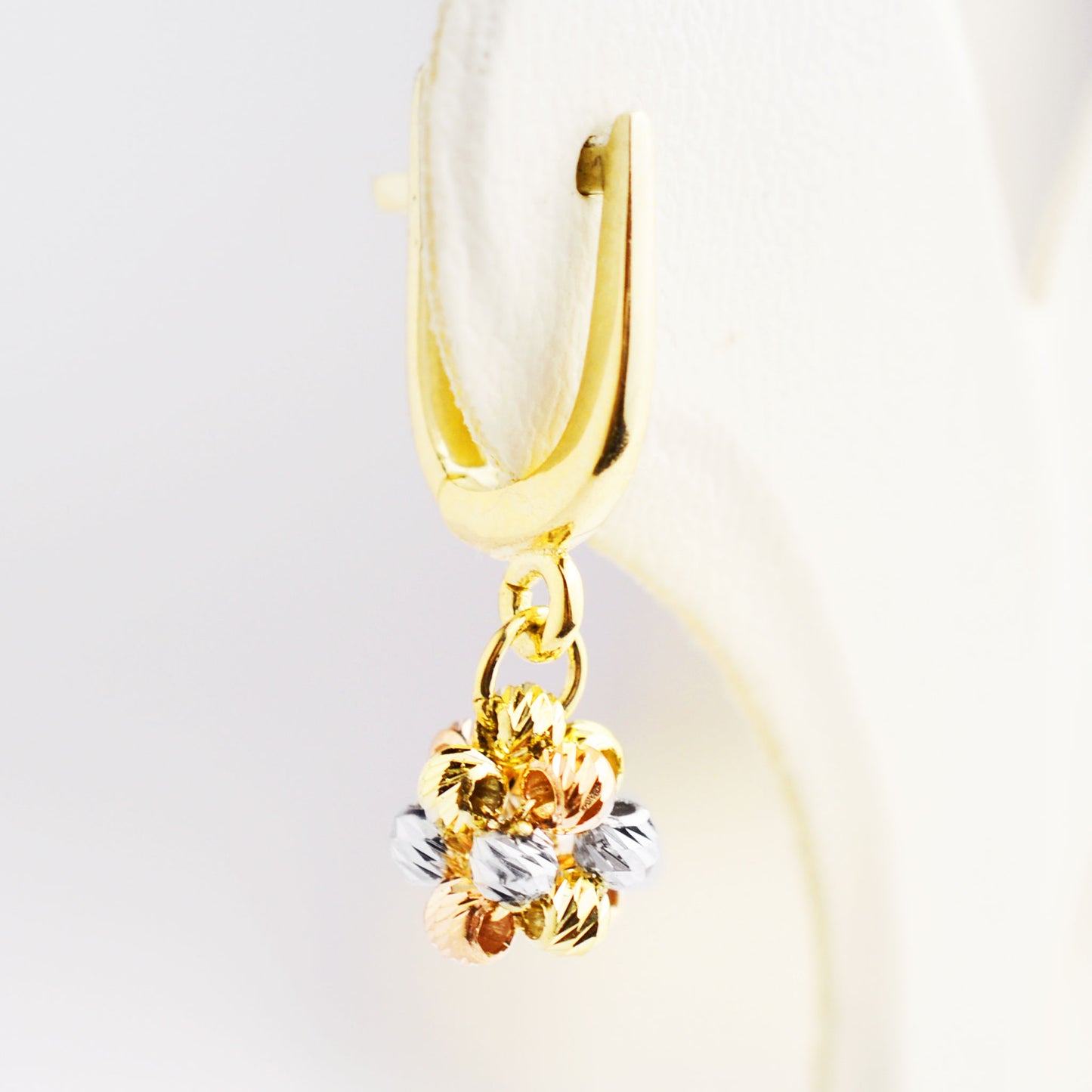 Pandora-style gold dangle earrings
