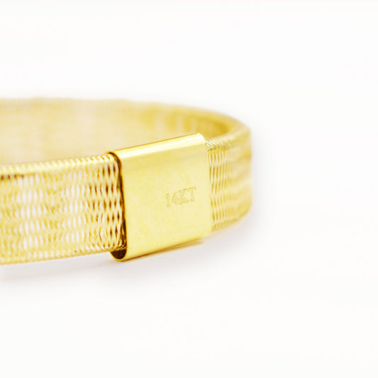 Златна еластична гривна