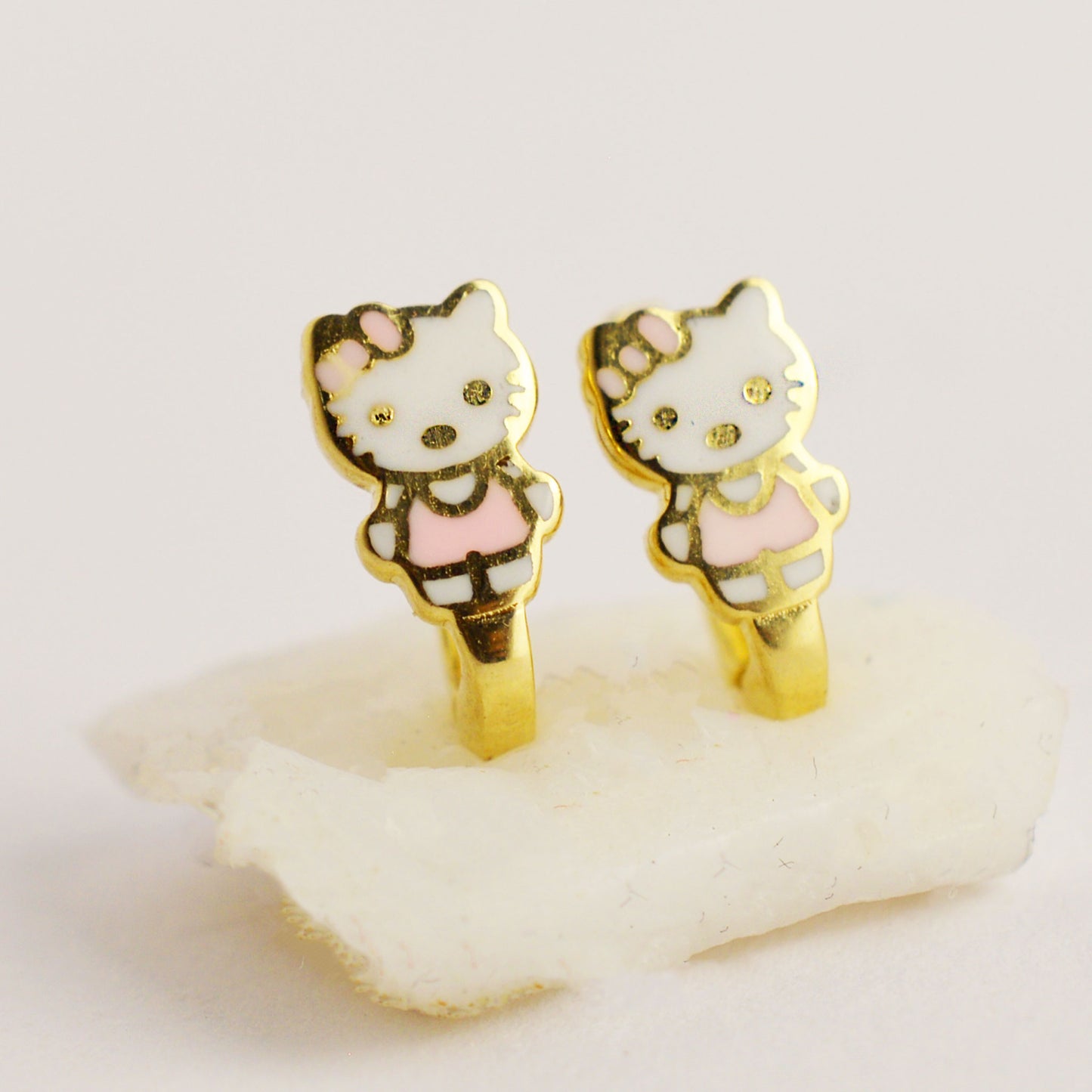 Hello Kitty gold children's earrings