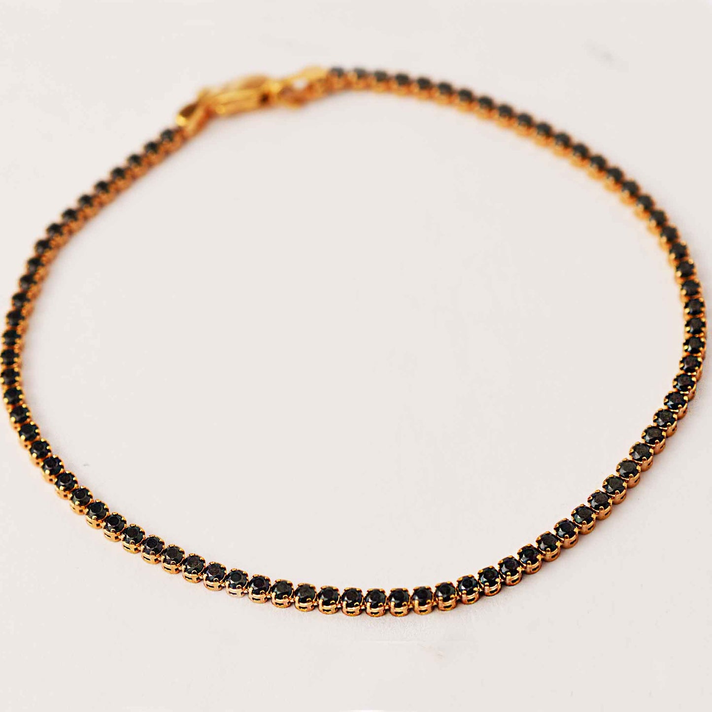 Rose gold tennis bracelet