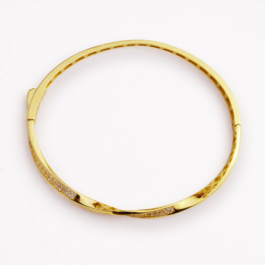 Златна твърда гривна