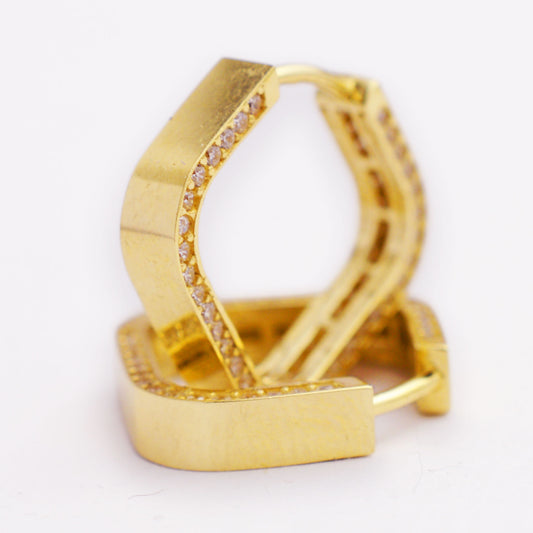 Златни обици - халки (1.6см)