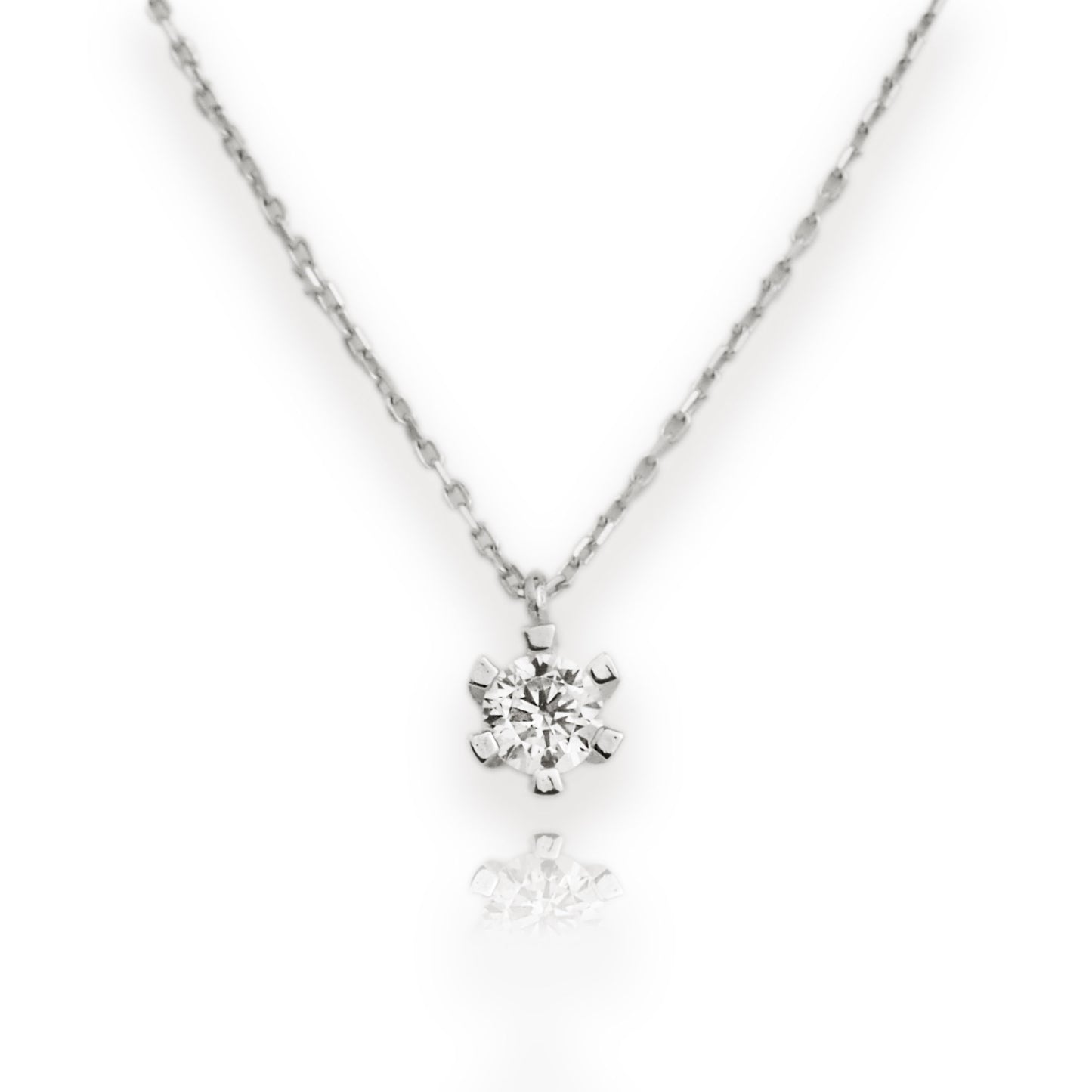 White gold necklace