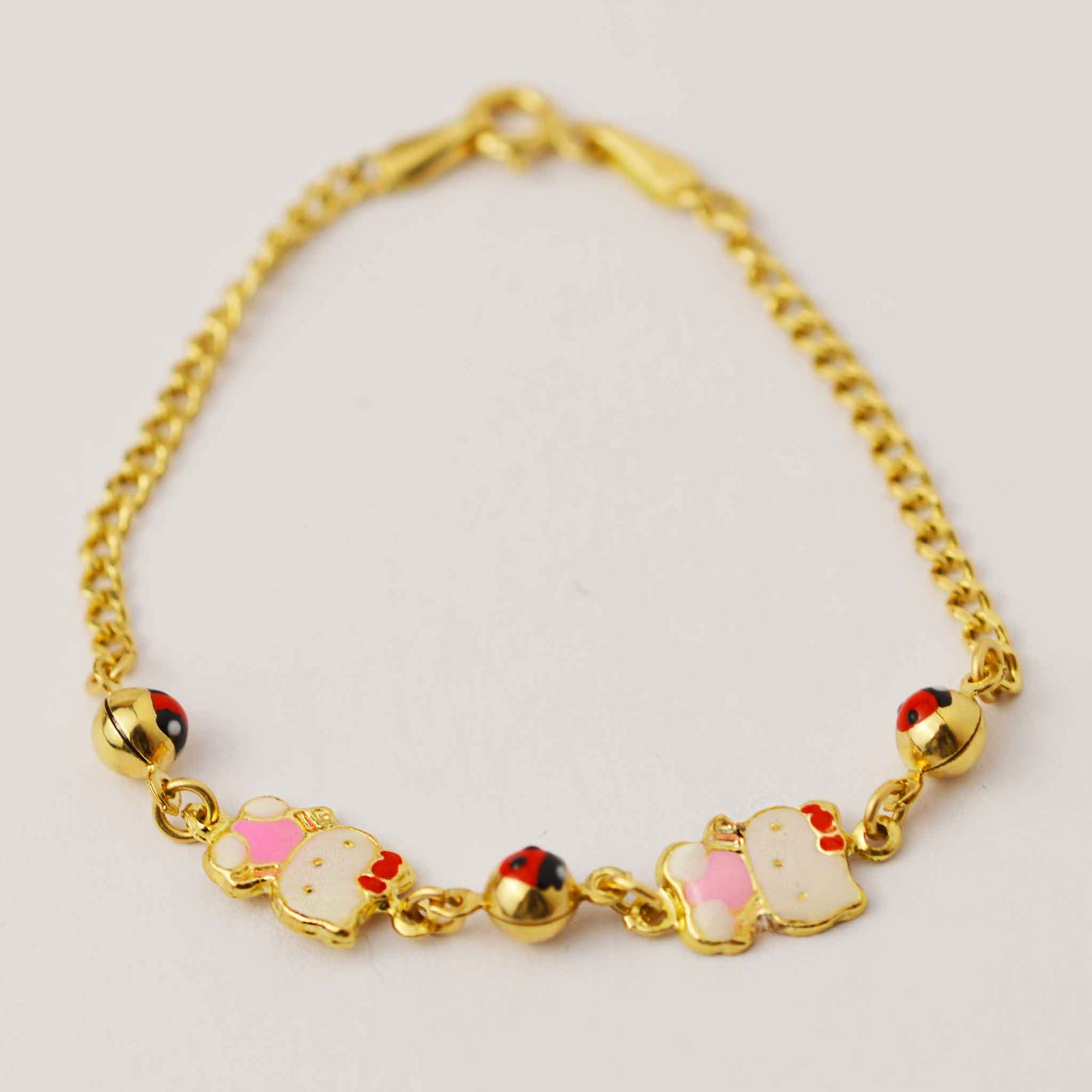 Children's gold bracelet with enamel
