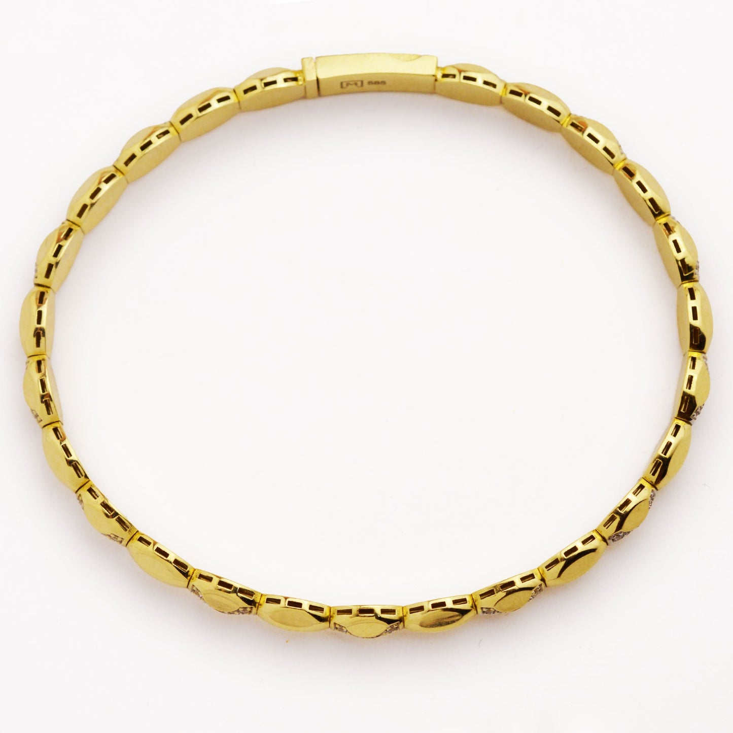 Златна твърда гривна Yaniko Gold