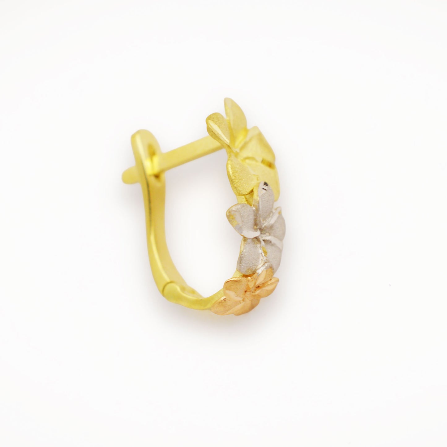 Златни обици бяло, жълто и розово злато - Yaniko Gold