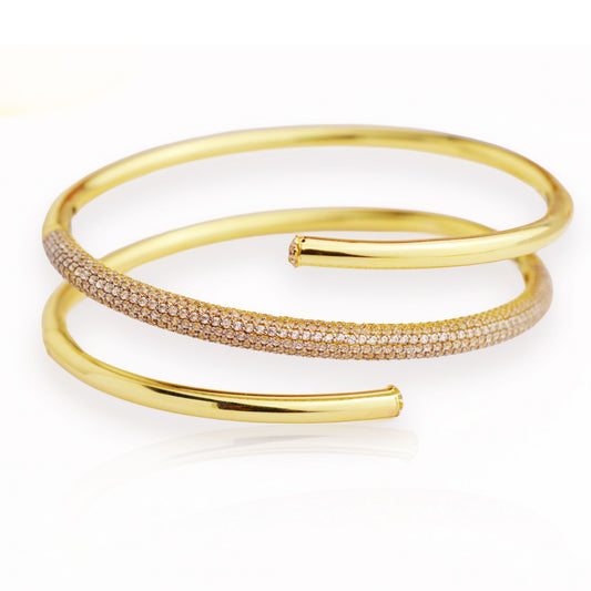 Златна твърда гривна