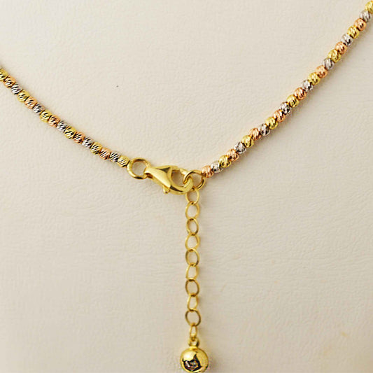 Синджир с жълто, бяло и розово злато Yaniko Gold