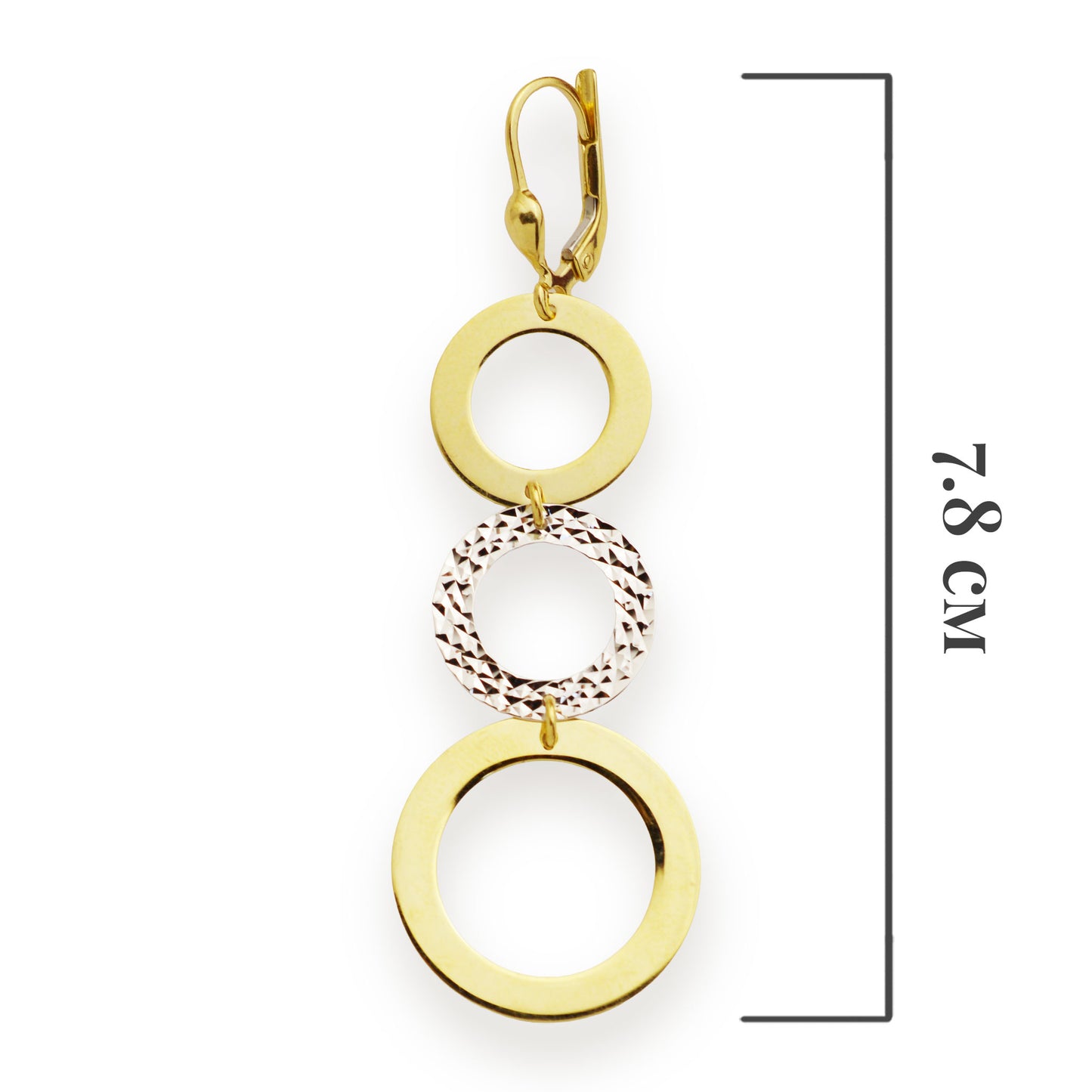 Златни висящи обици - Yaniko Gold