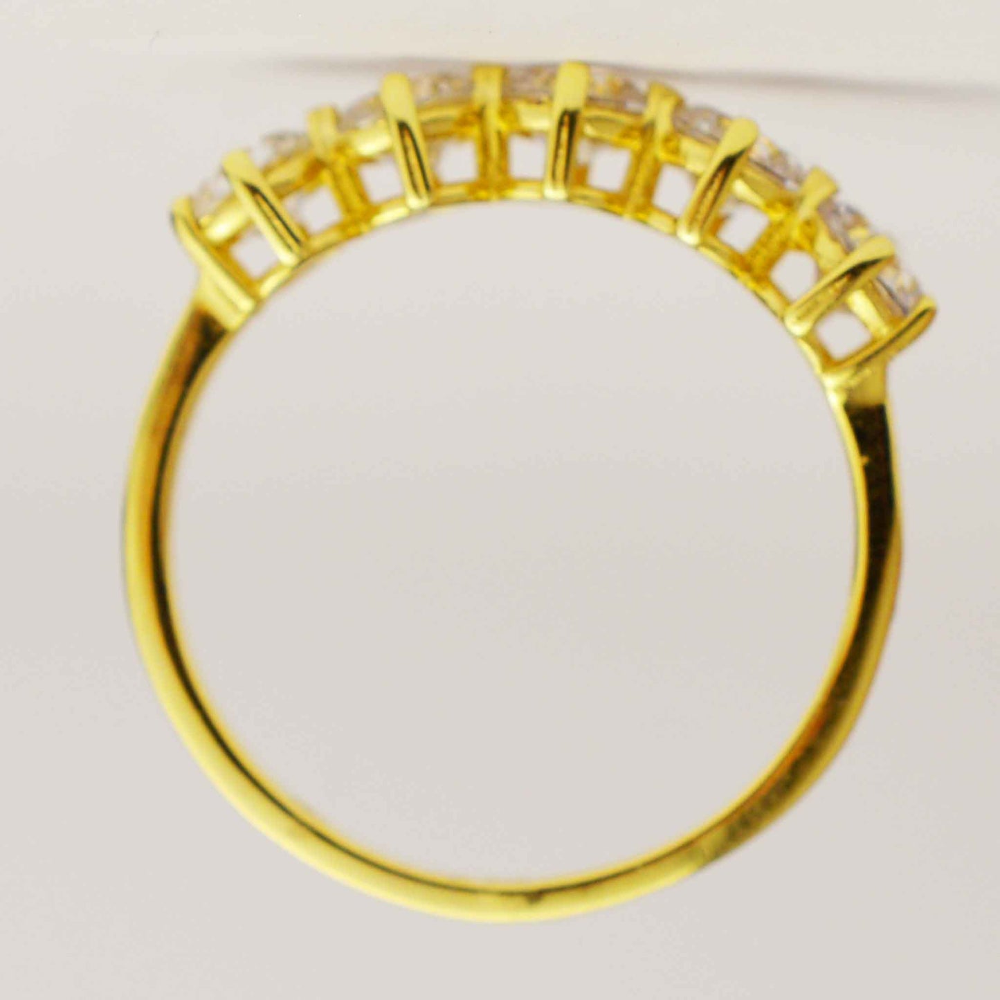 Bulgarian gold ring with five stones - Low