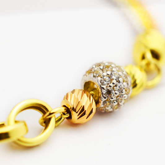 Златна гривна от бяло, жълто и розово злато Yaniko Gold