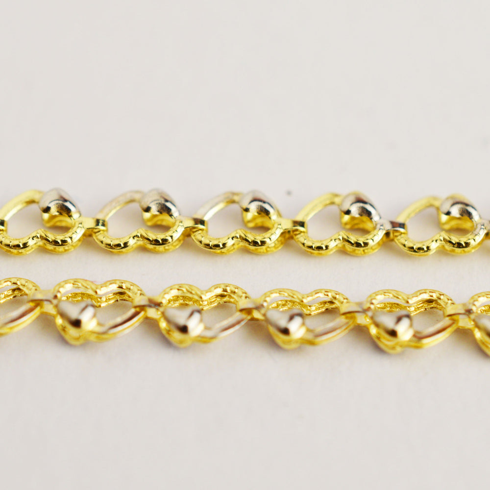 Златен плосък синджир голямо Сърце Yaniko Gold