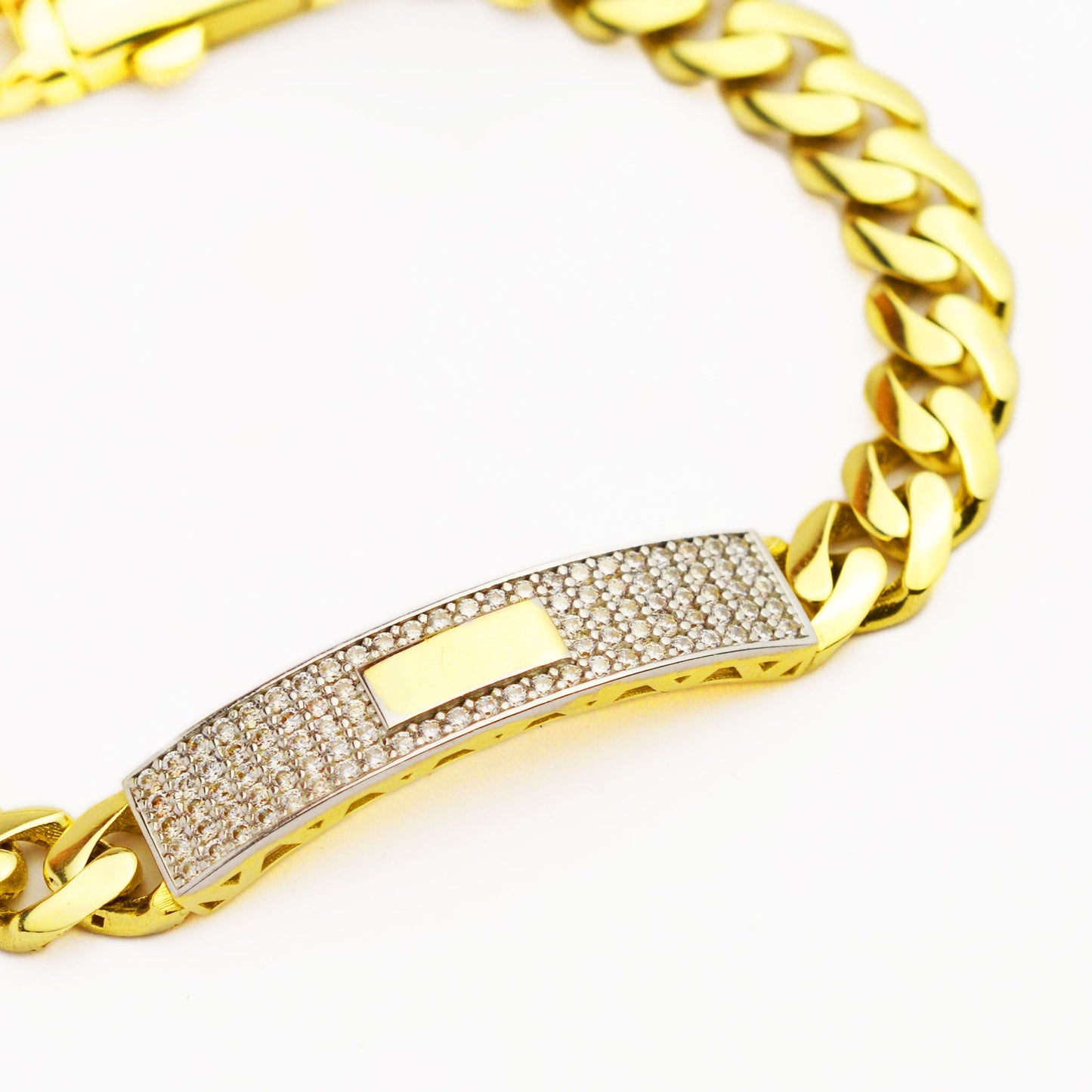 Златна плътна гривна Yaniko Gold