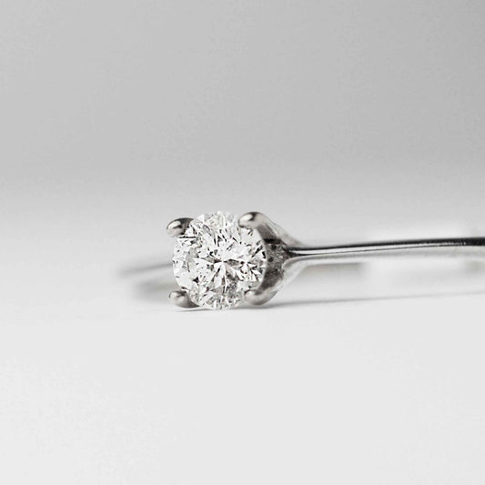 Пръстен от бяло злато и диамант 0.21ct Yaniko Gold