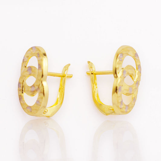 Златни олекотени обици (1.8см)