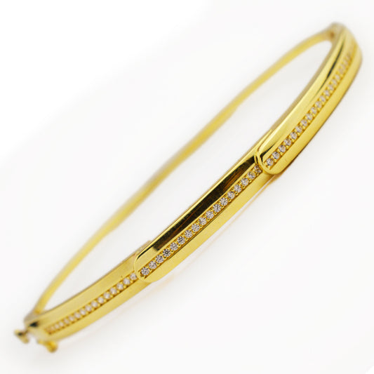 Златна твърда гривна