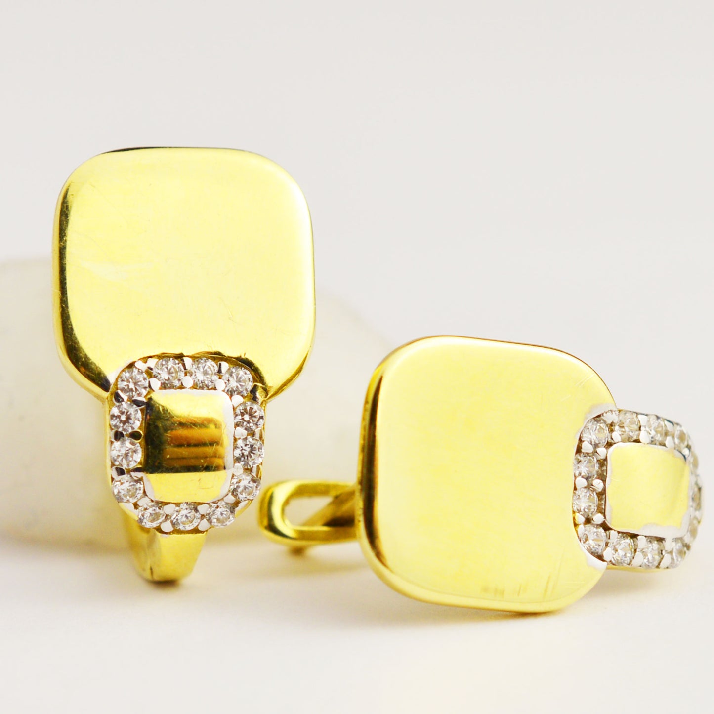 Women's gold earrings