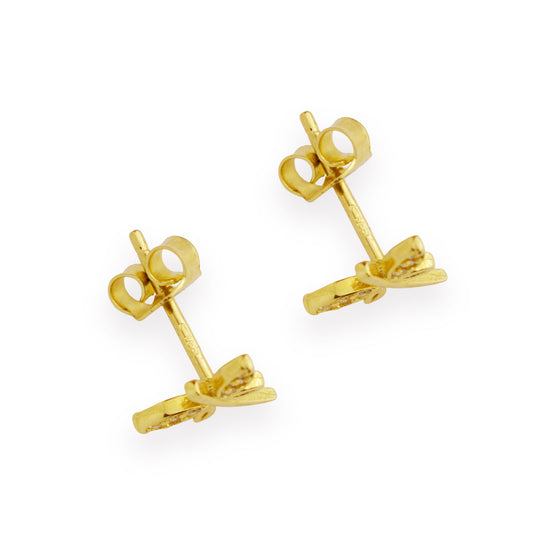 Златни обици на винт - Водно Конче (7мм)