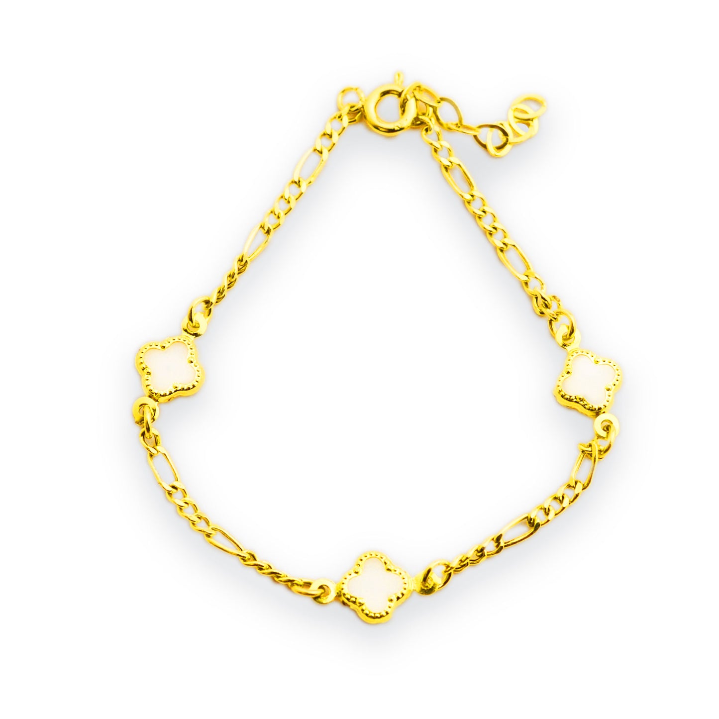 Златна детска гривна Van Cleef
