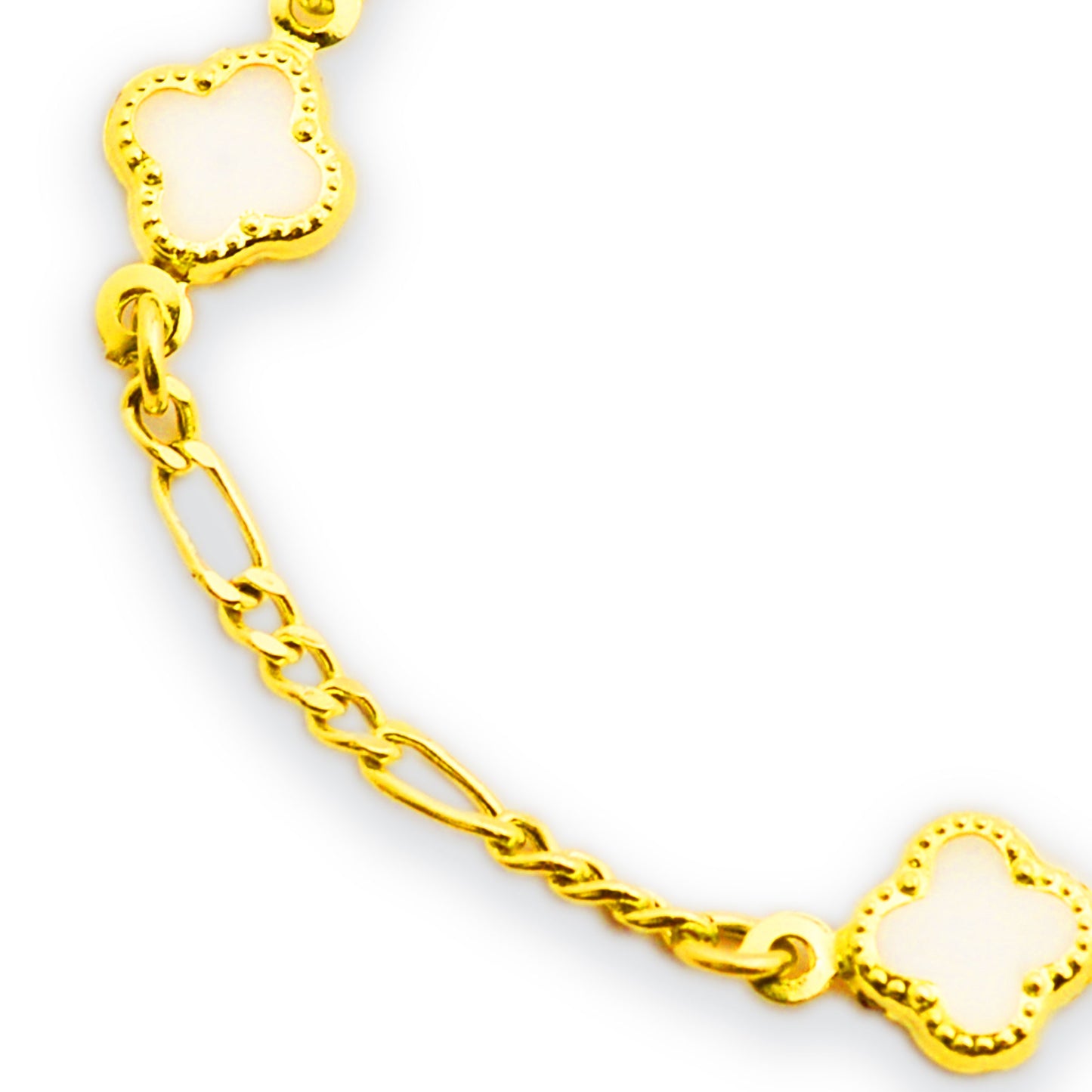 Златна детска гривна Van Cleef