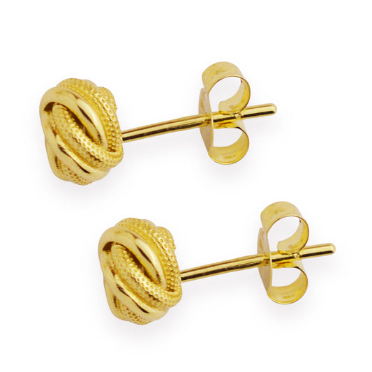 Златни обици на винт (10мм)