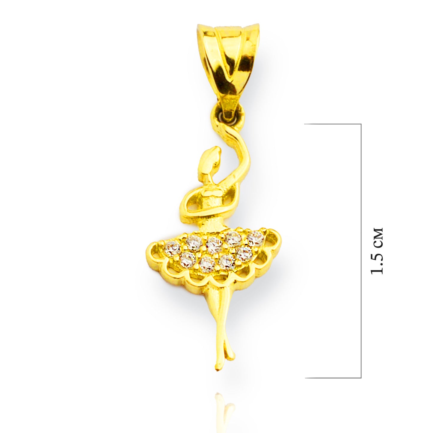 Gold pendant - Ballerina