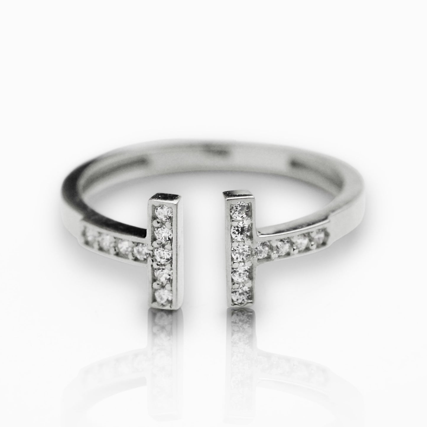 Златен пръстен от бяло злато - Yaniko Gold