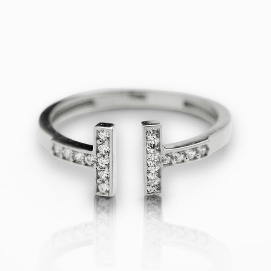 Златен пръстен от бяло злато - Yaniko Gold