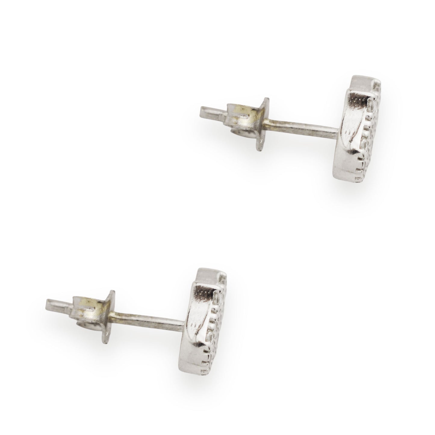 Златни обици от бяло злато - Ръката на Фатима