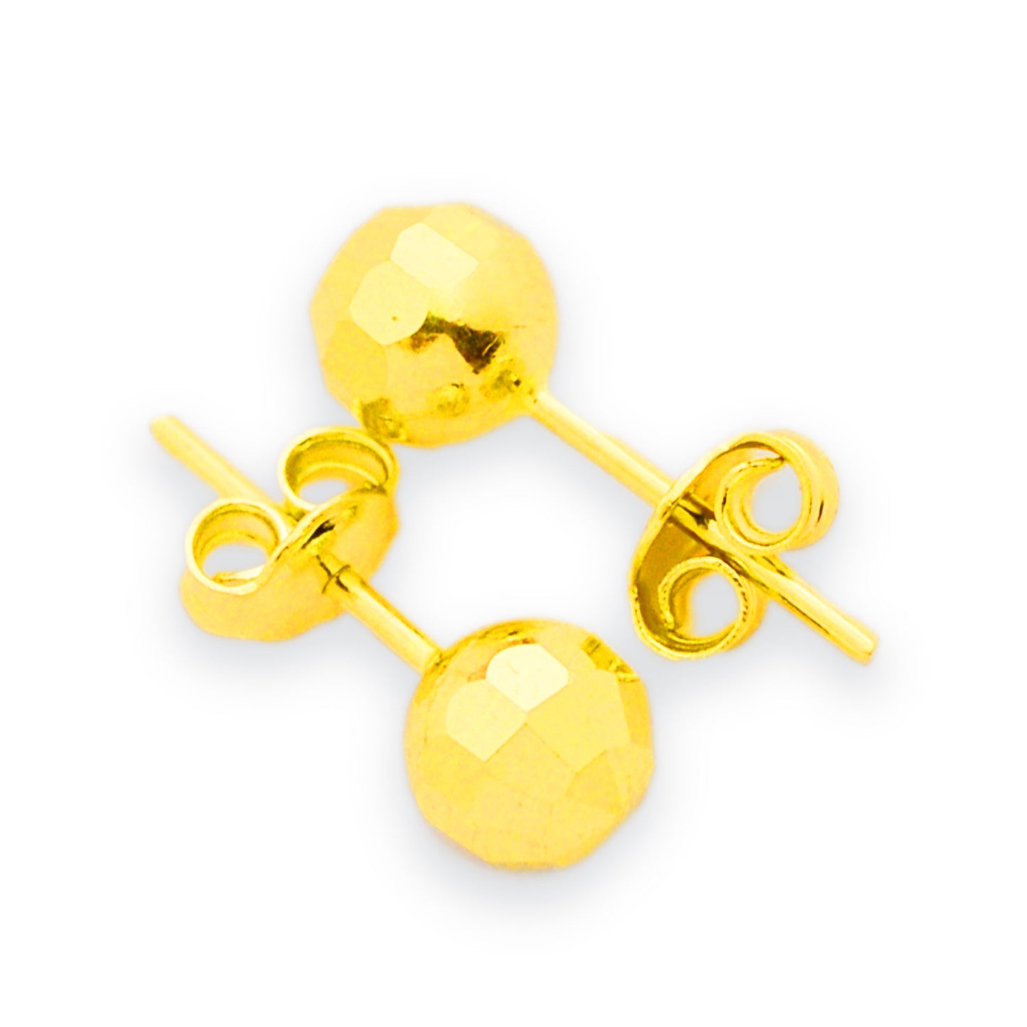 Gold screw earrings
