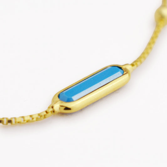 Златна гривна с емайл