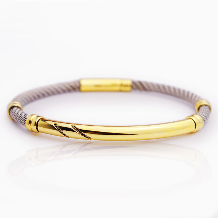 Златна гривна със стомана Yaniko Gold