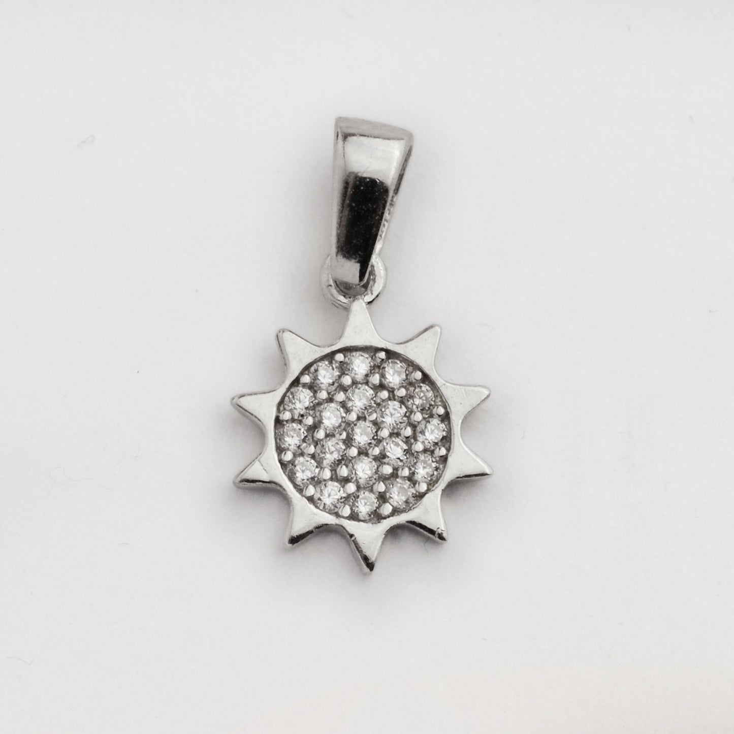 White gold pendant - Sun (2cm)