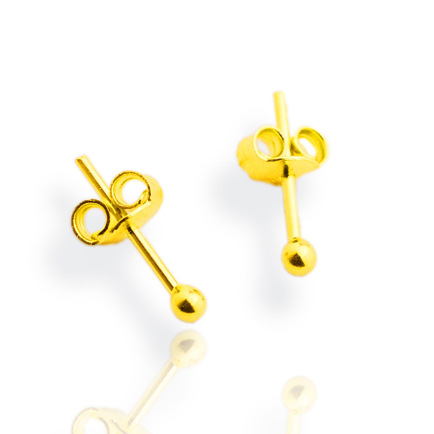 Gold screw earrings