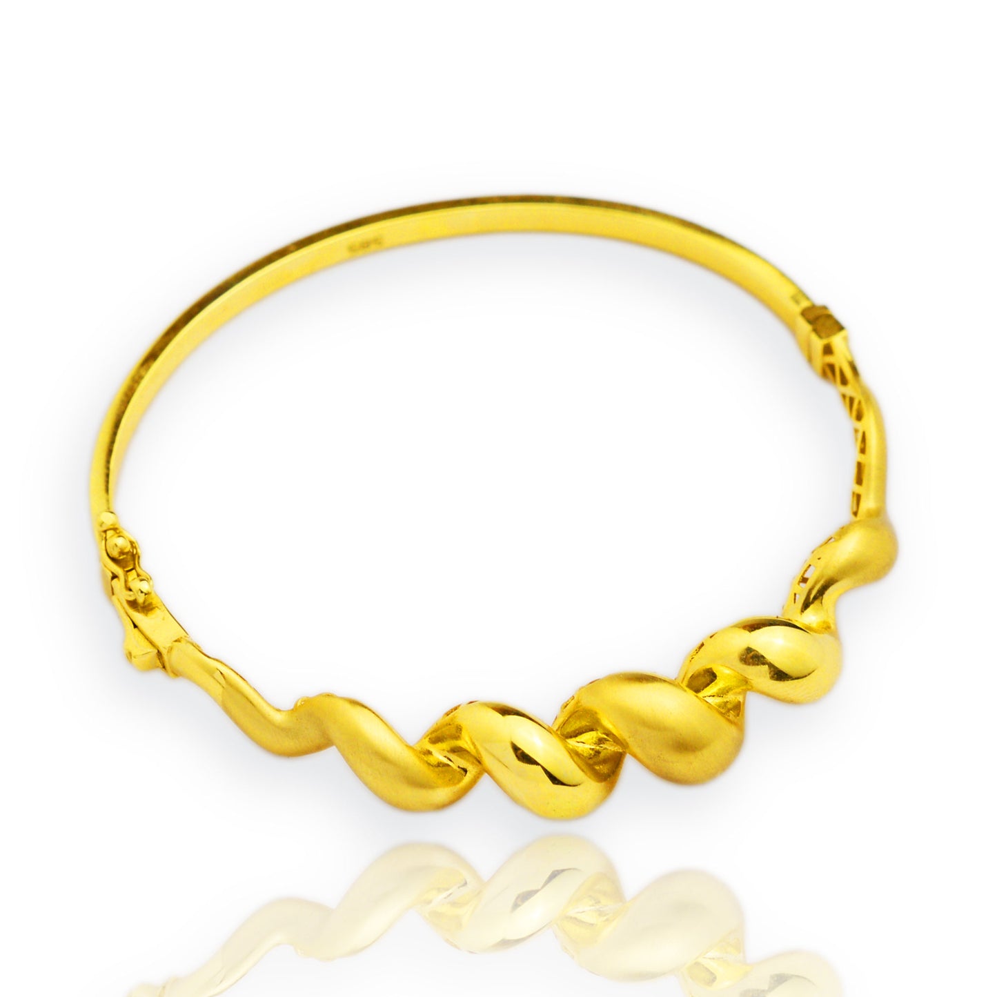 Златна твърда гривна