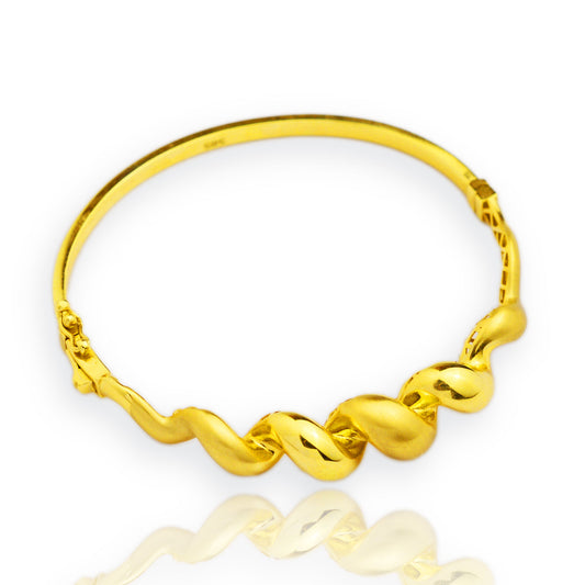 Златна твърда гривна