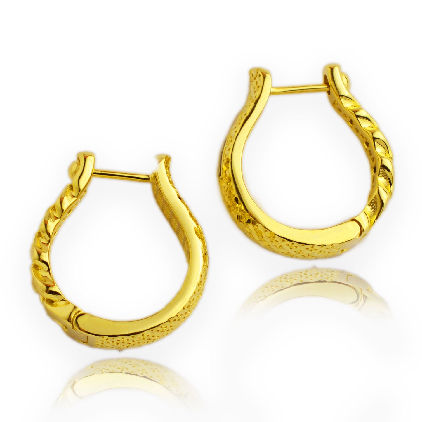 Gold earrings - Monaco Chain (2cm)