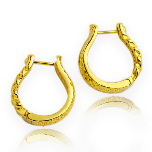 Златни обици - Monaco Chain (2см)