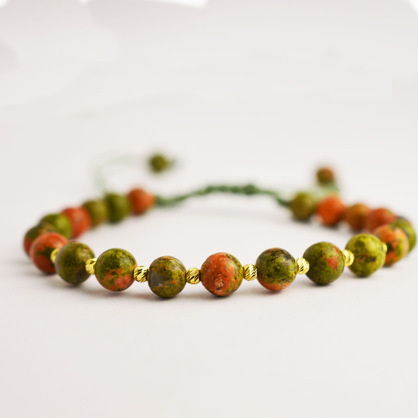 Gold thread bracelet